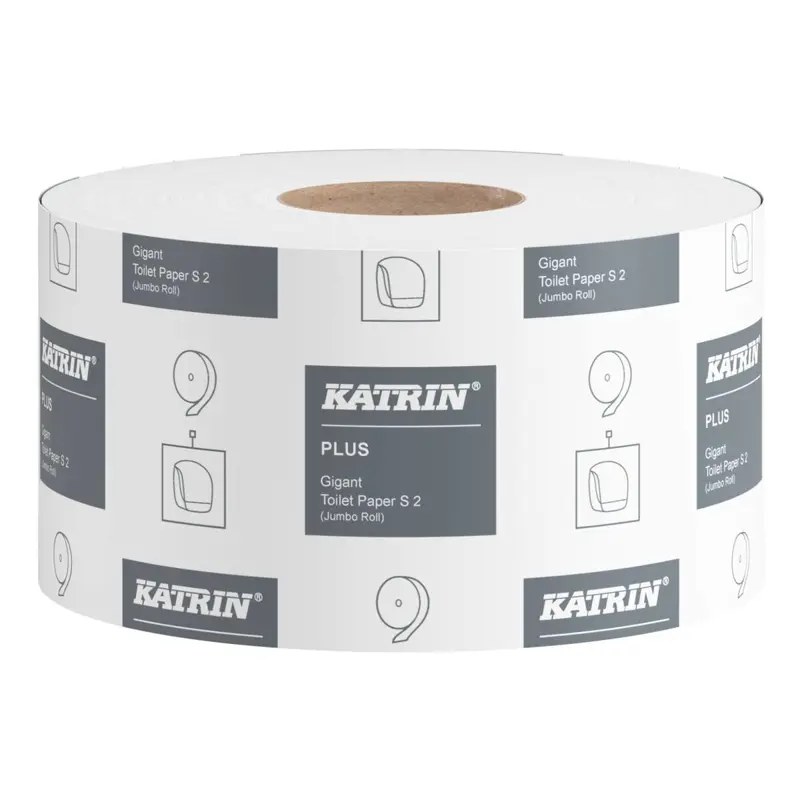 Katrin Plus Gigant S2 toalettpapper 2-lags vit 160 meter jumborulle 108925