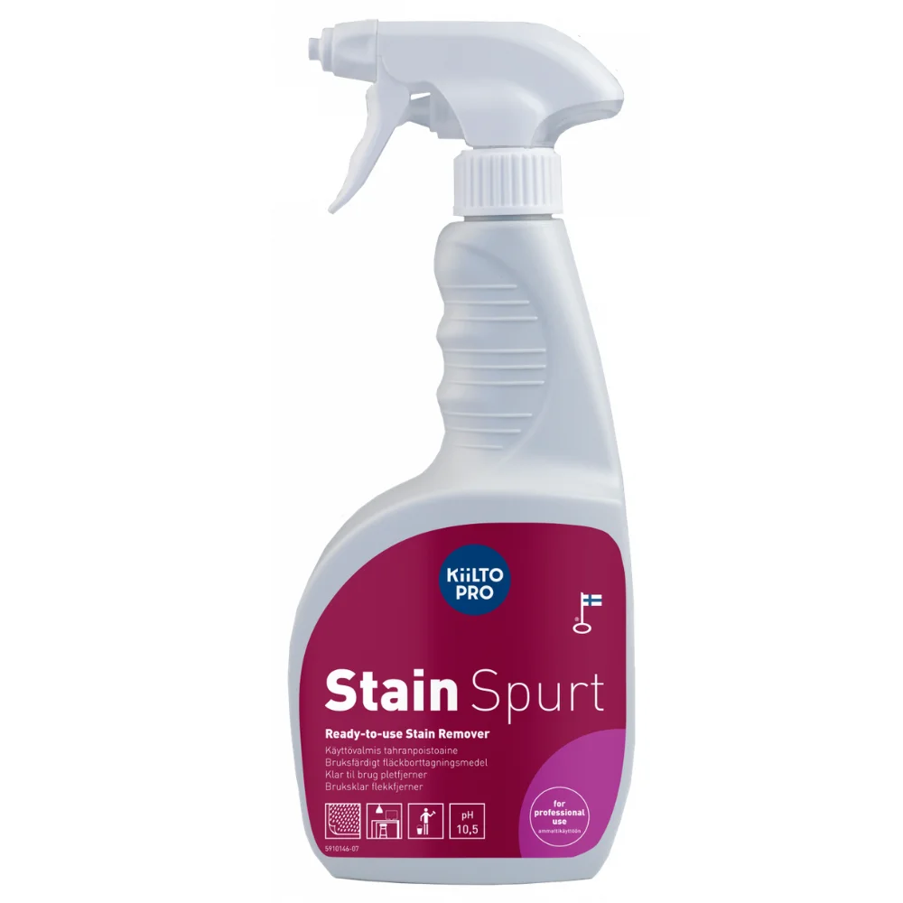 Kiilto Pro Stain Spurt 750ml sprayflaska för professionell fläckborttagning.