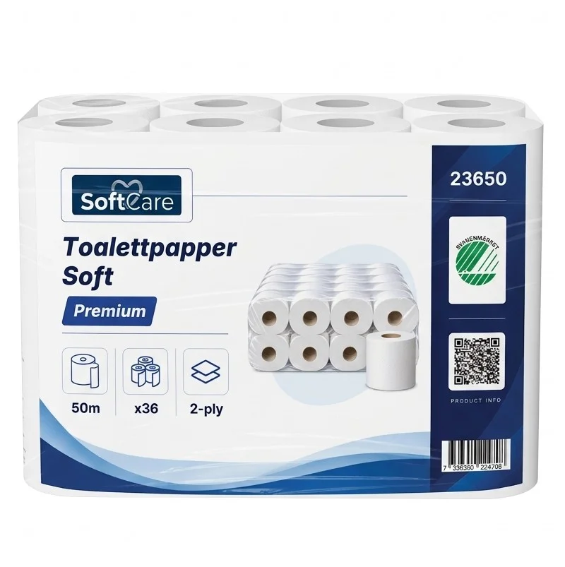 SoftCare Toalettpapper Premium 2-lags 36rl x 50m drygt och mjukt toalettpapper