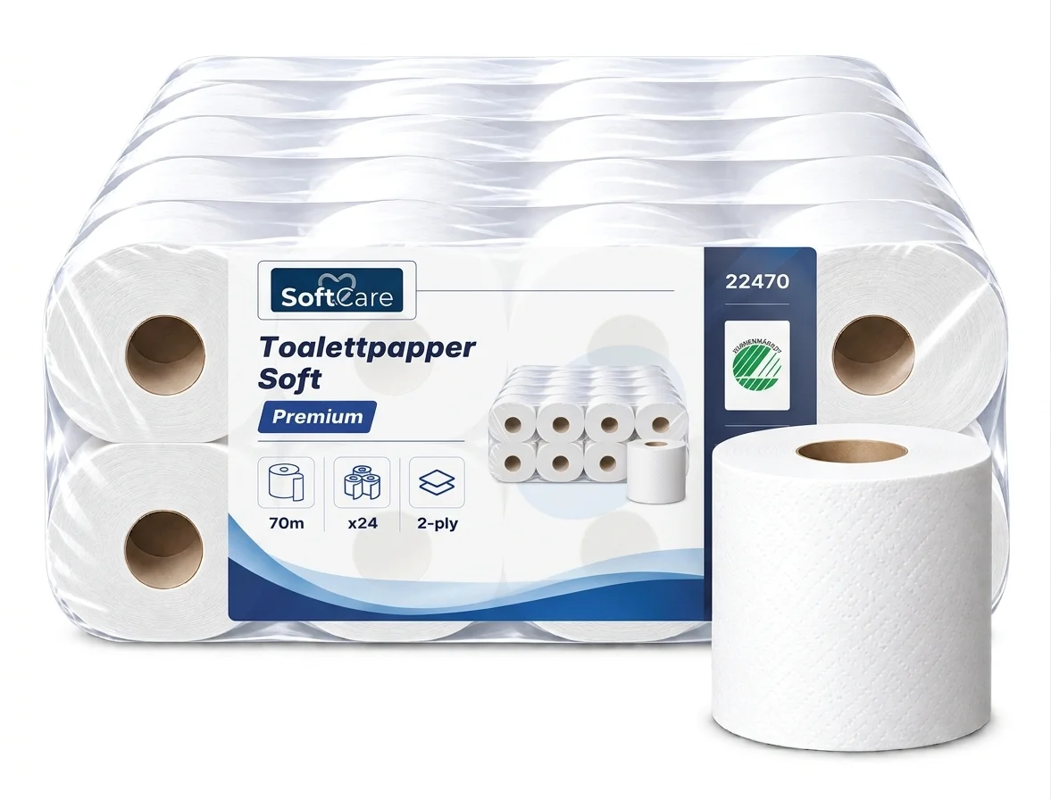 SoftCare Toalettpapper Premium 2-lags 24rl x 70m drygt och mjukt toalettpapper