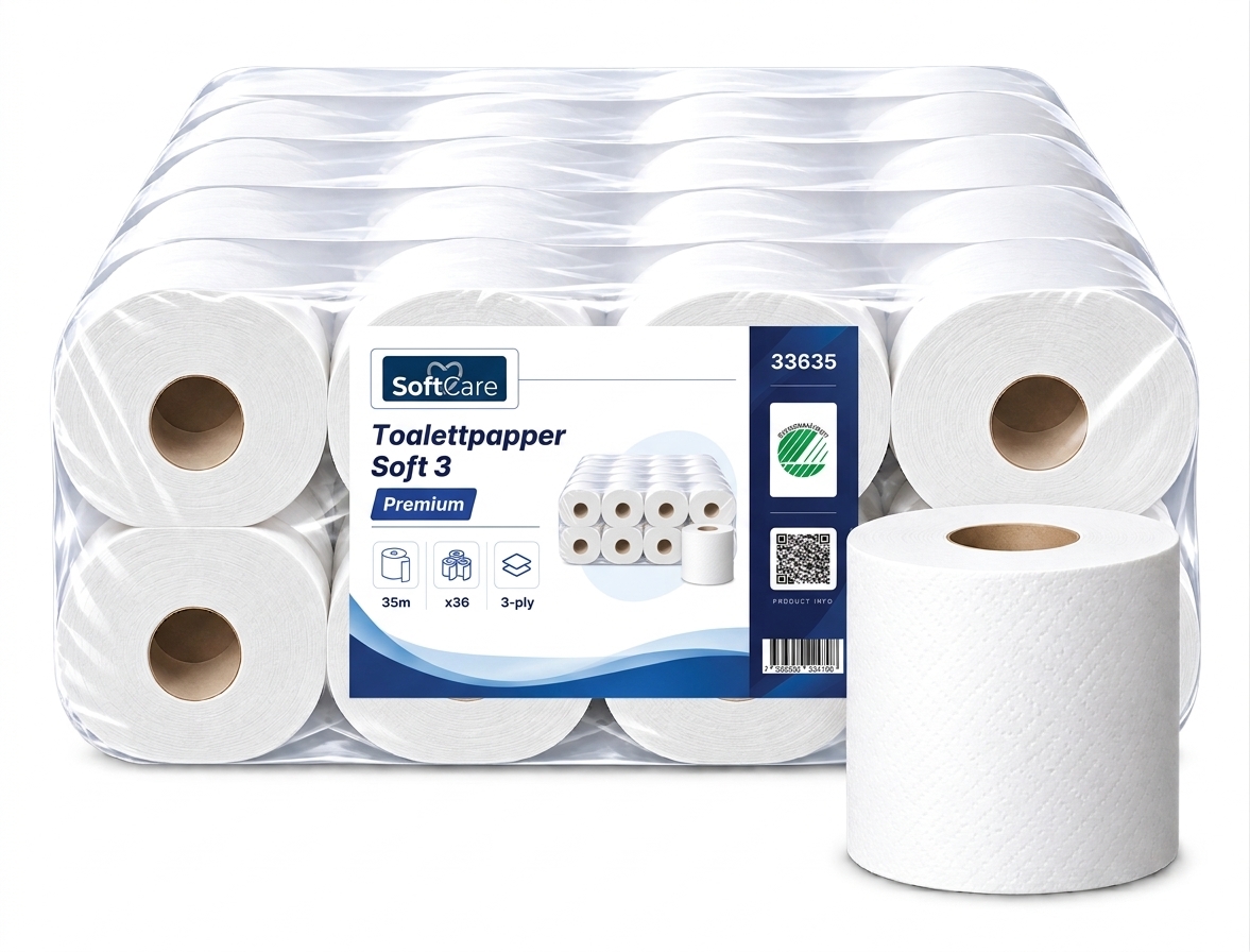 SoftCare Toalettpapper Premium 3-lags 36rl x 35m extra mjukt toalettpapper