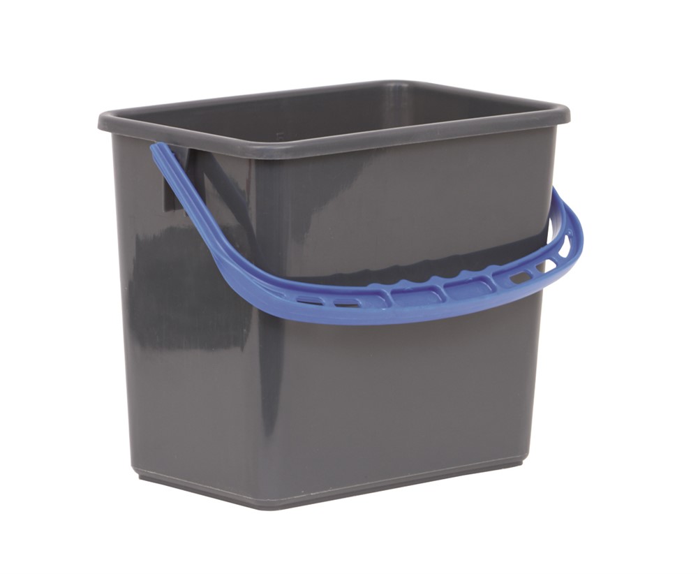 Grå städhink 6 liter med blått handtag artikel 25091
