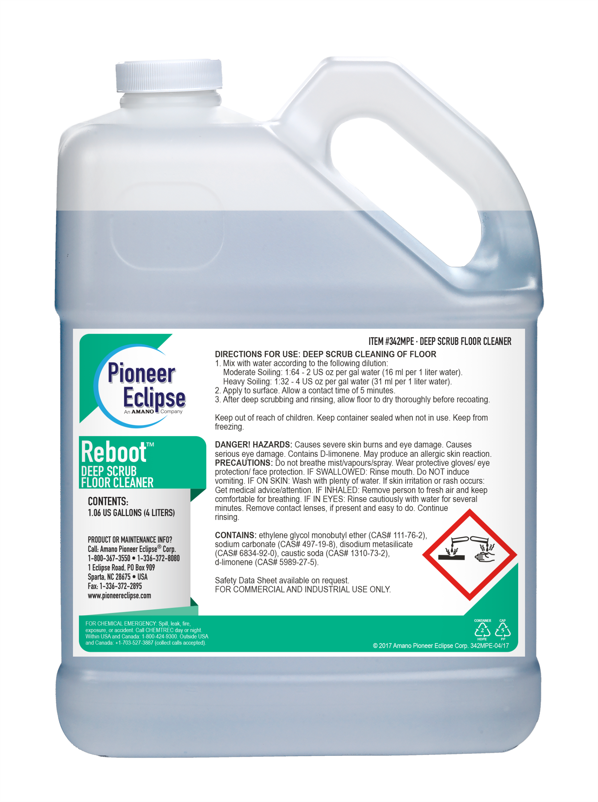 Pioneer Reboot 342MPE dunk alkalisk avfettning och grovrengöring