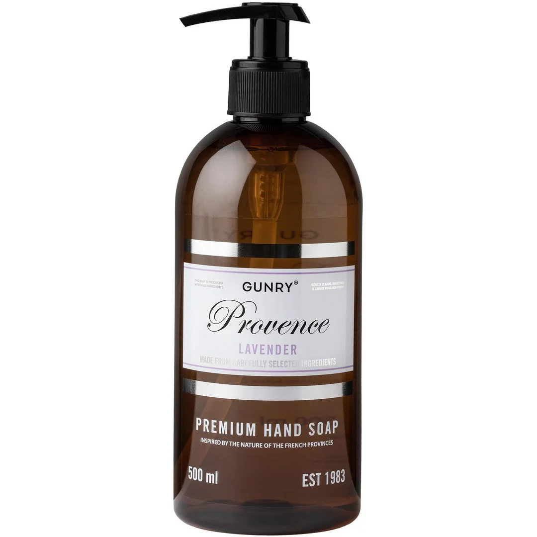 Gunry Premium Hand Soap Lavender 500 ml i brun pumpflaska