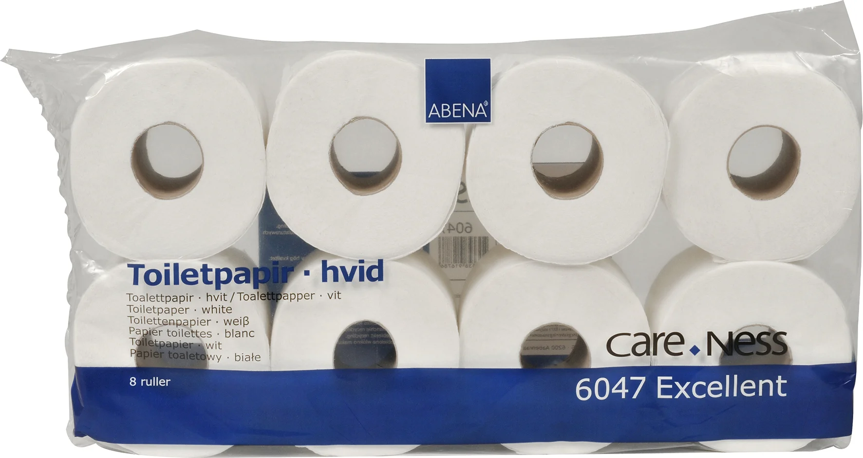 ABENA toalettpapper 3-lag vit 72 rullar