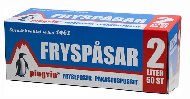 Fryspåse Pingvin 2L 50st 22my extra kraftig på rulle.
