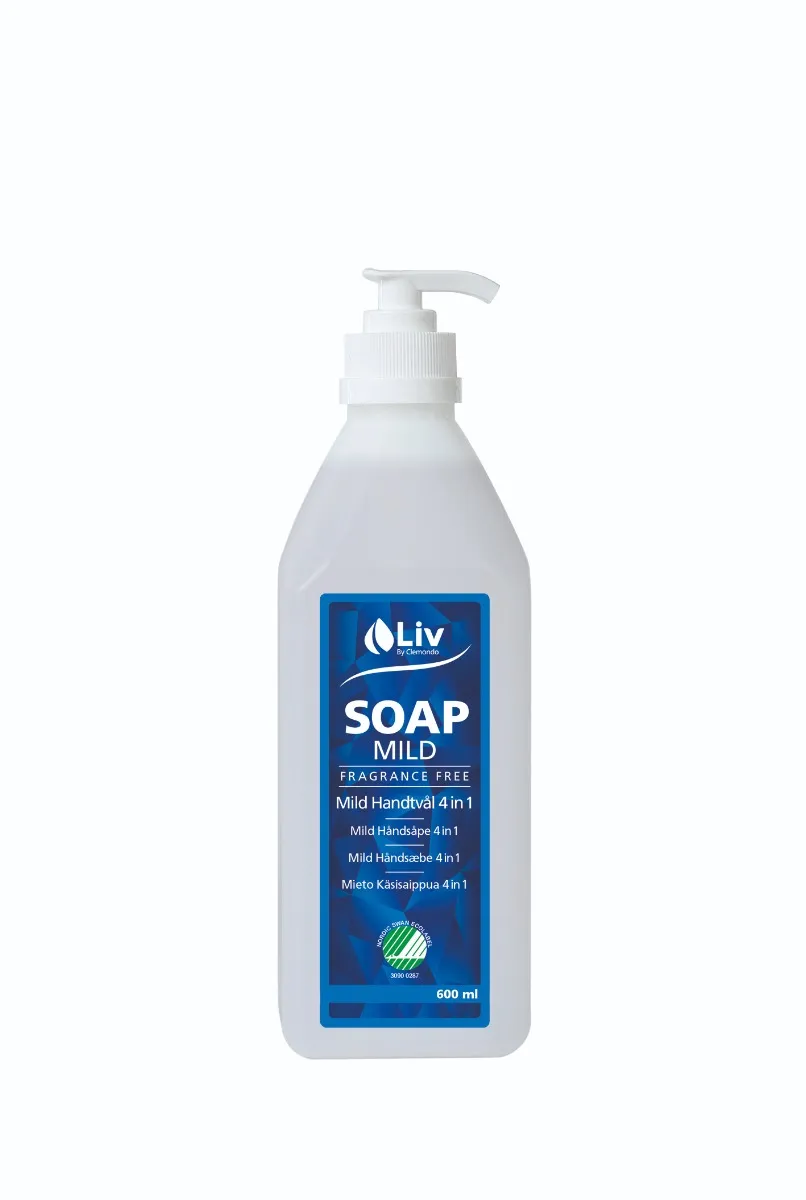 Liv Mild Handtvål 4 i 1 Oparfymerad 600ml