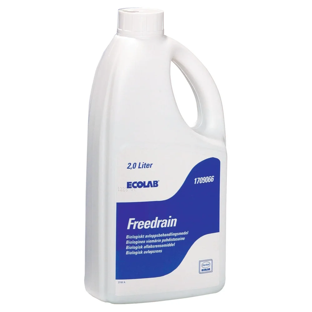 Ecolab Freedrain 2L biologiskt avloppsrengöringsmedel och fettnedbrytare