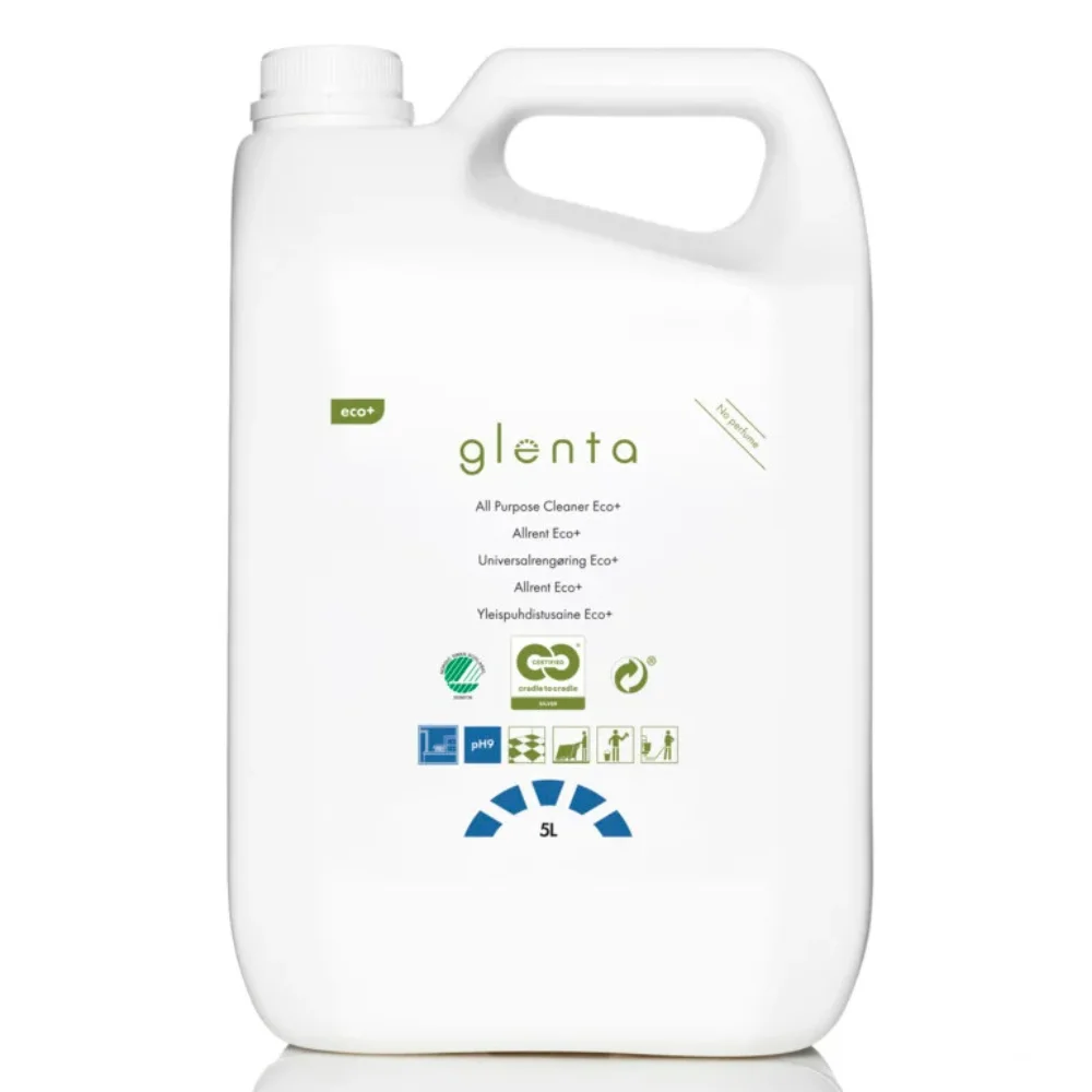 Glenta Eco+ Allrent 5L oparfymerat Svanenmärkt allrengöringsmedel i vit dunk