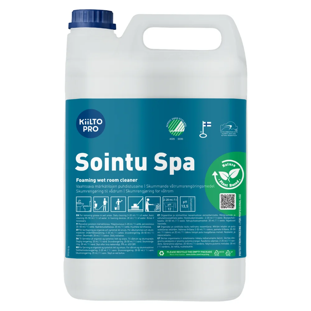 Kiilto Pro Sointu Spa 5 liters dunk professionell basturengöring och våtrumsrent