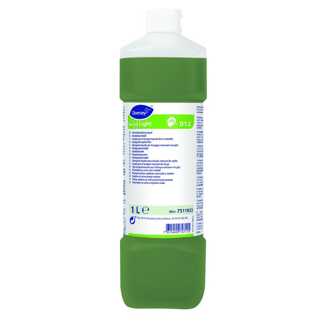 Suma Light D1.2 1L koncentrerat handdiskmedel flaska Diversey