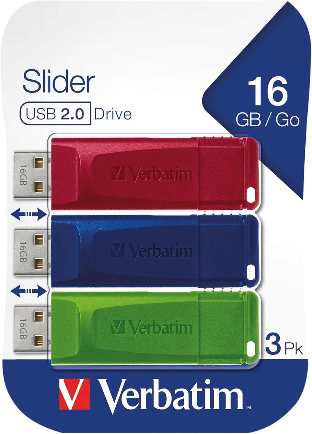 Verbatim USB-Minne USB 2.0 16GB i 3-pack med tre olika färger
