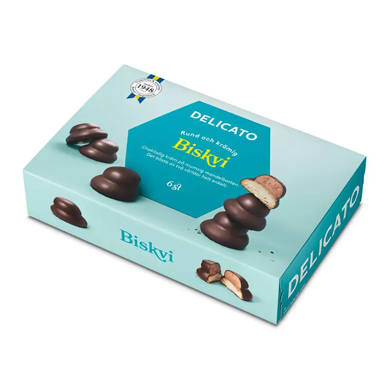Delicato Biskvi 6-pack chokladbiskvier i hel kartong om 9 förpackningar