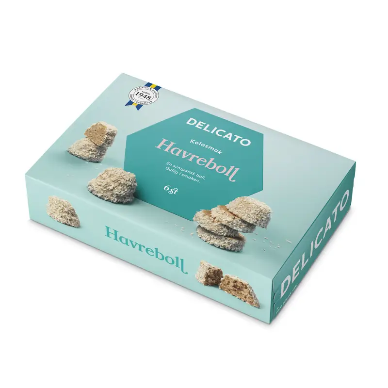 Delicato Havreboll 6-pack i hel kartong om 9 förpackningar