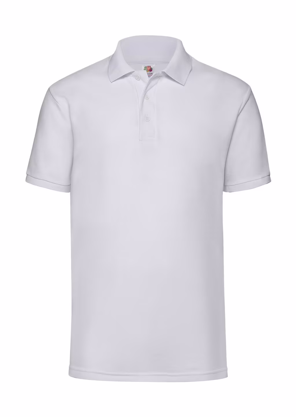 Fruit of the Loom 65/35 Piké White vit kortärmad pikétröja i 65% polyester 35% bomull