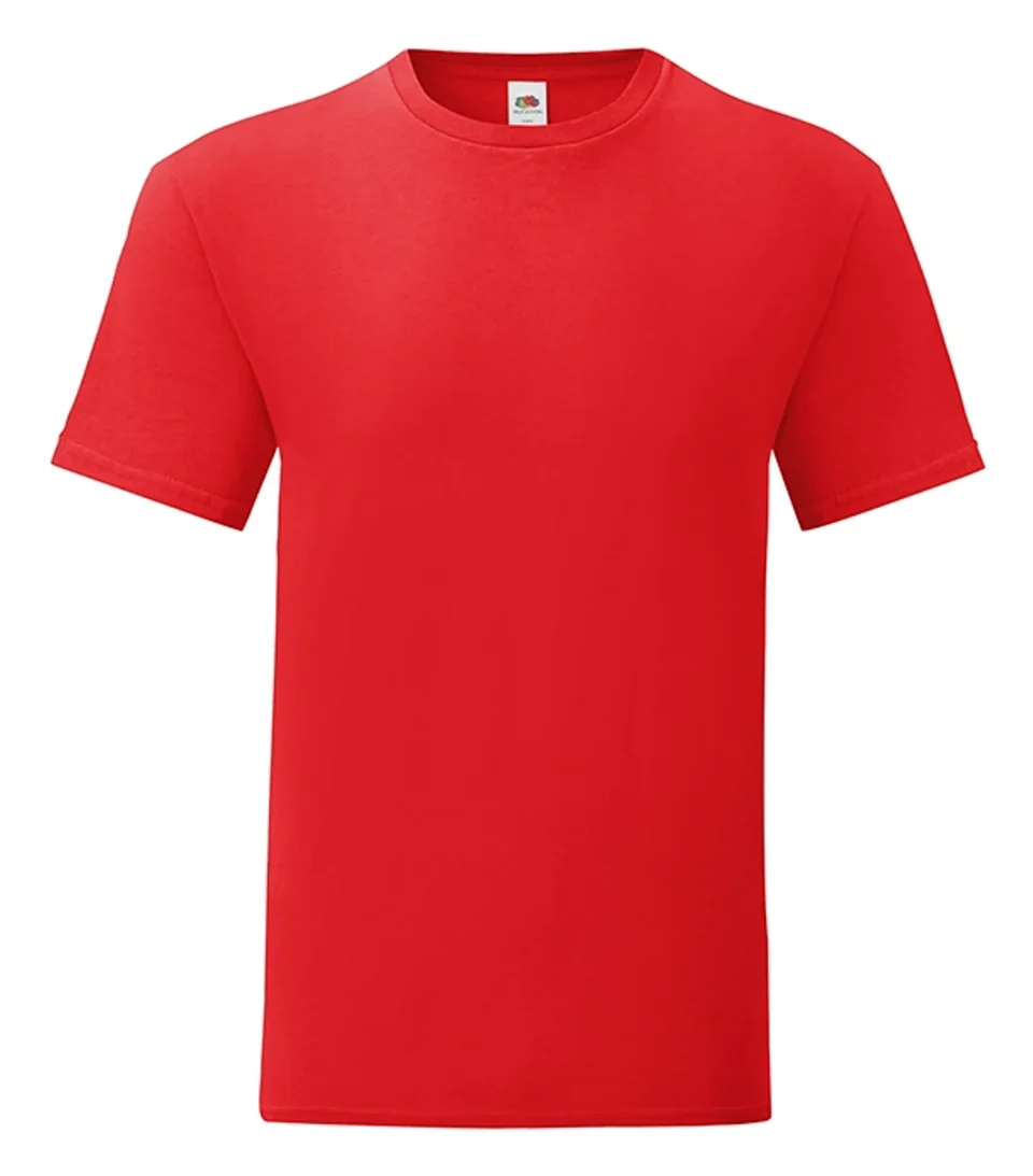 Fruit of the Loom Iconic 150 T-Shirt Red 150 g m2 i 100 procent ringspinnad bomull