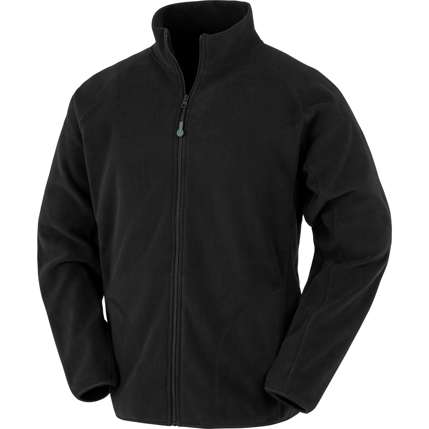 Result Recycled Microfleece Jacket Svart miljövänlig fleecetröja i återvunnen polyester