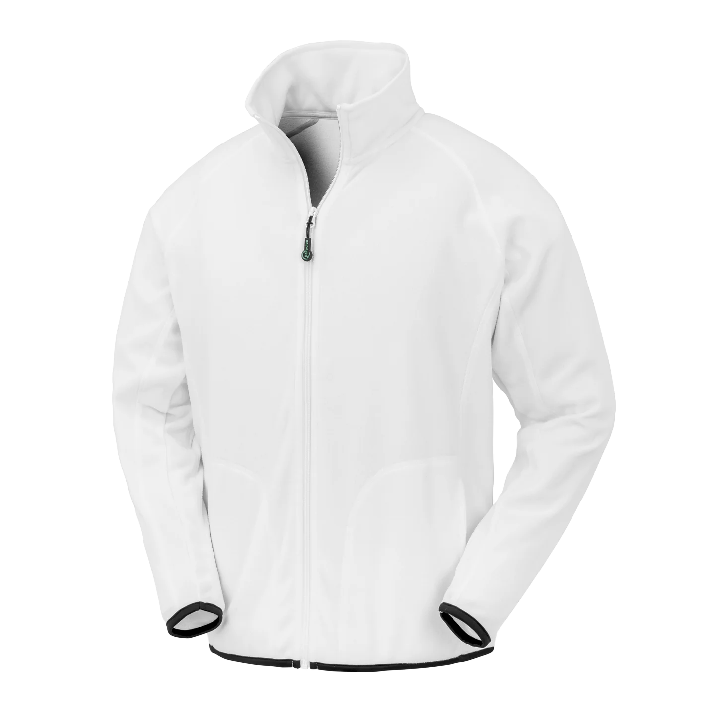 Result Recycled Microfleece Jacket Vit miljövänlig fleecetröja i återvunnen polyester