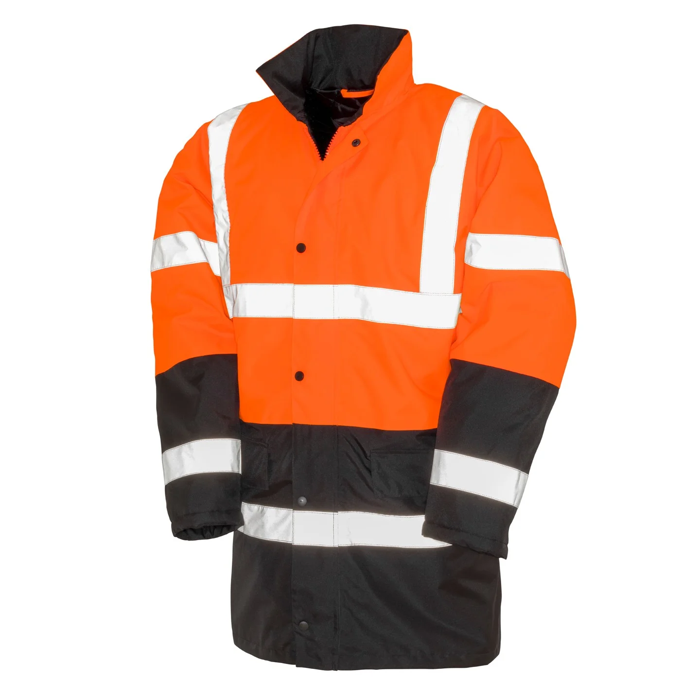 Result Vattentät Varseljacka Tvåfärgad Orange/Svart 300D Oxford polyester med PU beläggning EN ISO 20471 klass 3 RIS-3279-TOM