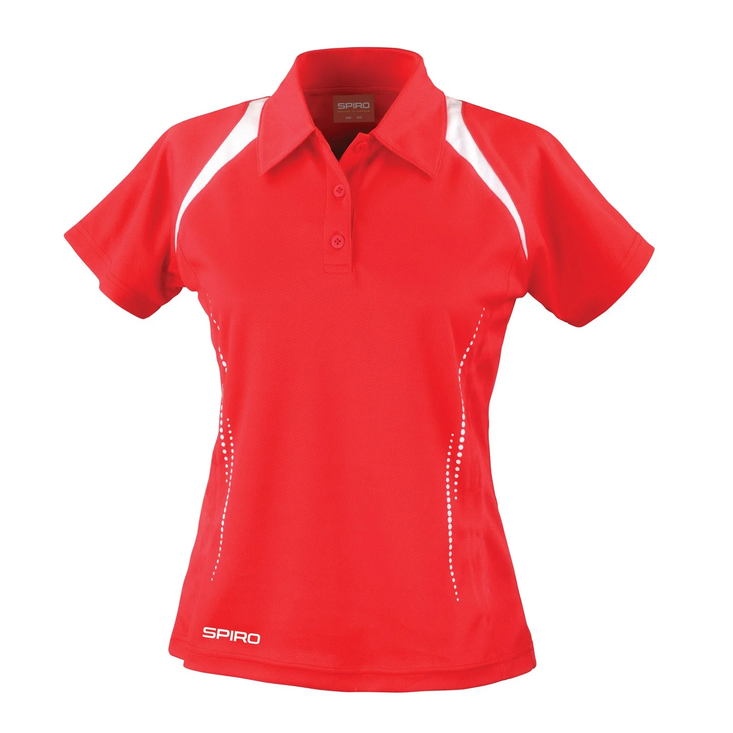 Spiro Team Spirit Polo Lady Red White röd och vit dampiké i 100% polyester 145 g/m²