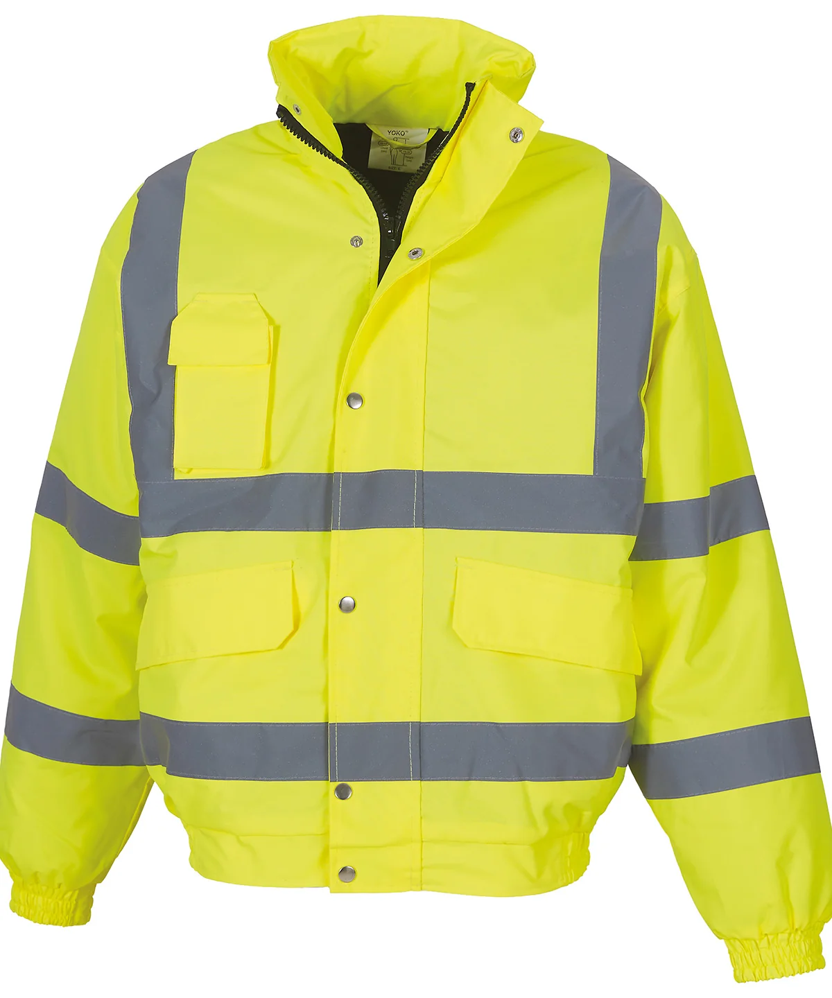Yoko Varsel Bomberjacka Gul 190 g/m² vattentät varseljacka i Oxford polyester med PU membran EN ISO 20471 klass 3