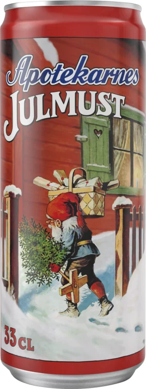 Ett 20-pack med Apotekarnes Julmust i 33 centiliters burkar med den klassiska mörka juldrycken.