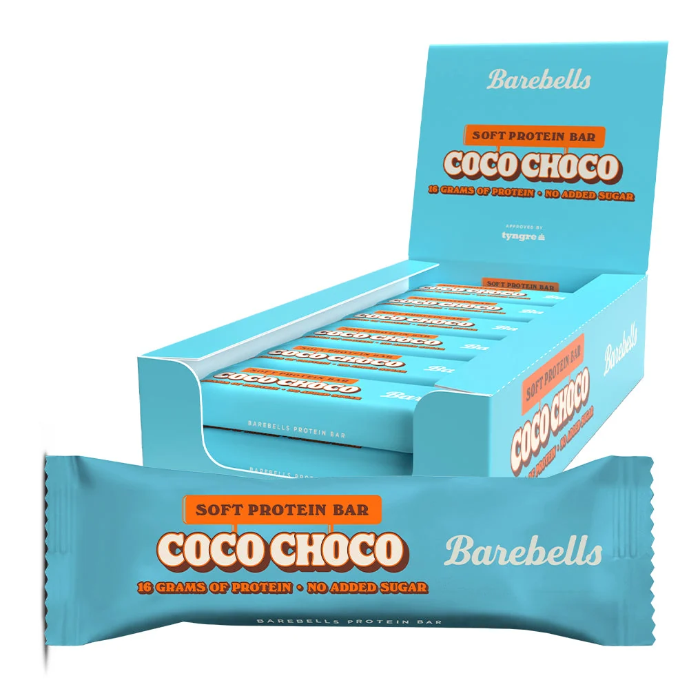 Barebells Coco Choco Proteinbar 55g 12-pack för kök, gym och kontor