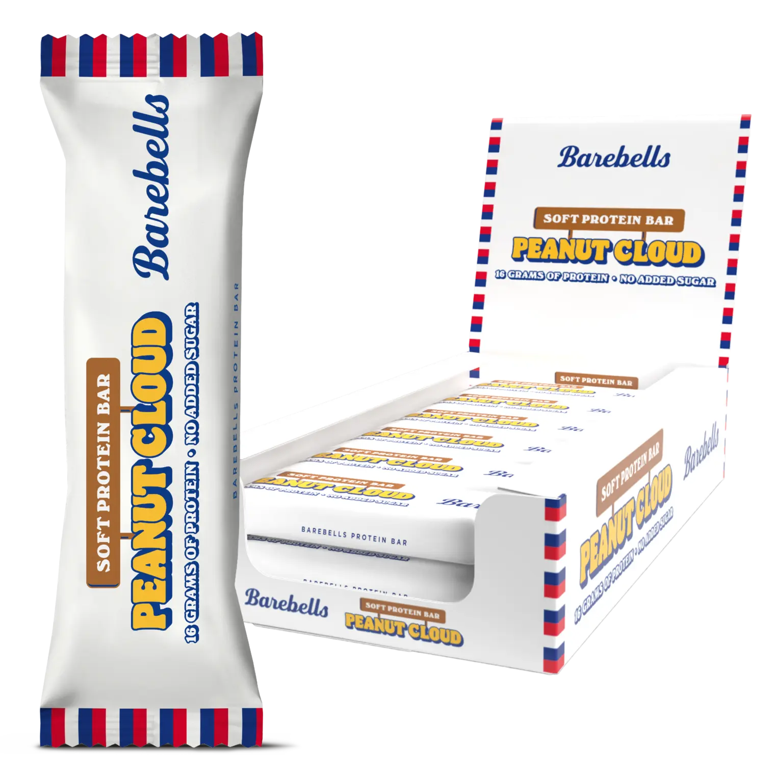 Barebells Peanut Cloud Proteinbar 55g 12-pack för kök, gym och kontor