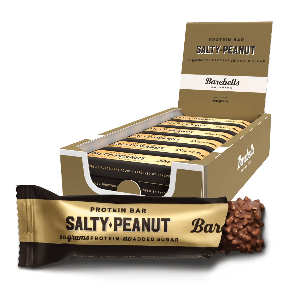 Barebells Salty Peanut Proteinbar 55g 12-pack för kök, gym och kontor