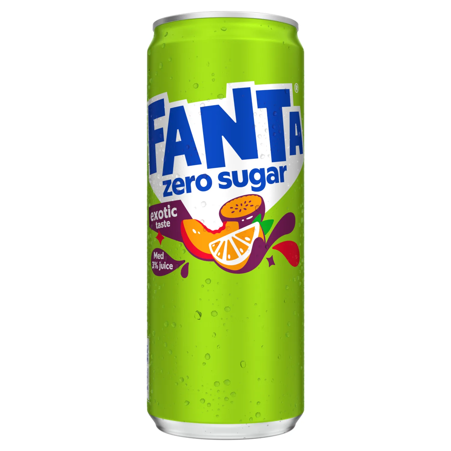 Fanta Exotic Zero 33cl burk 20-pack för kök, gym och kontor - pant tillkommer