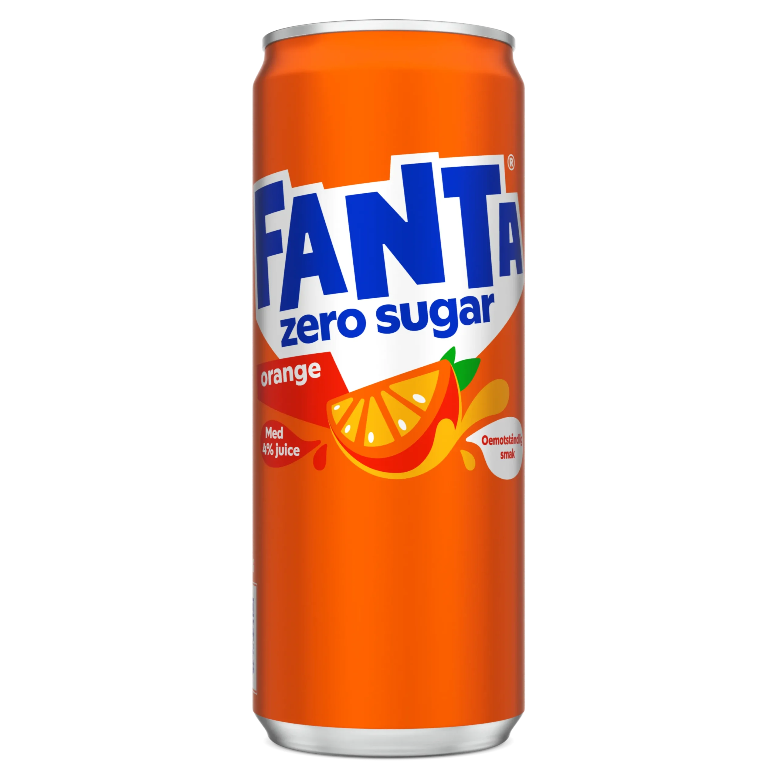 Fanta Orange Zero 33cl burk 20-pack för kök, gym och kontor - pant tillkommer